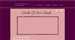 Desktop Screenshot of cradleoflovedoula.com
